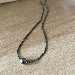 Tahitian black pearl necklace